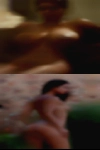 Happy naked people swinging